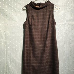 (S/4) Axara Paris brown plaid dress